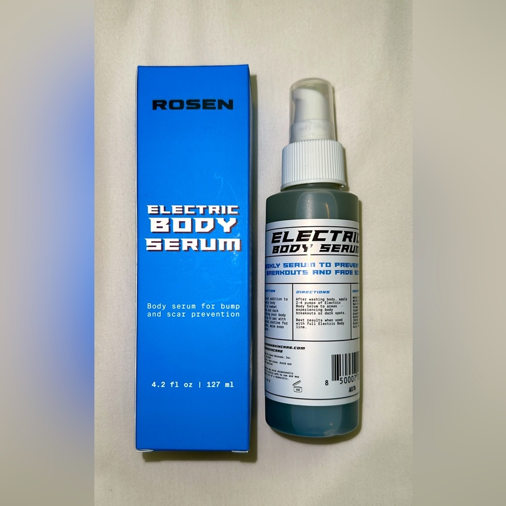 ✨⚡️💙 NEW Rosen Electric Body Serum ⚡️💙✨ Full Size 4.2oz bump & scar prevention